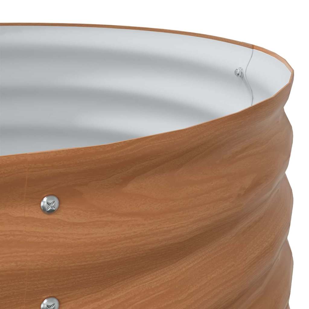 Garten-Hochbeet Braun 80 x 80 x 81 cm Stahl