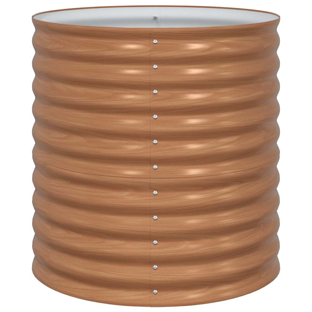 Garten-Hochbeet Braun 80 x 80 x 81 cm Stahl