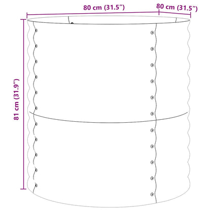 Garten-Hochbeet Braun 80 x 80 x 81 cm Stahl