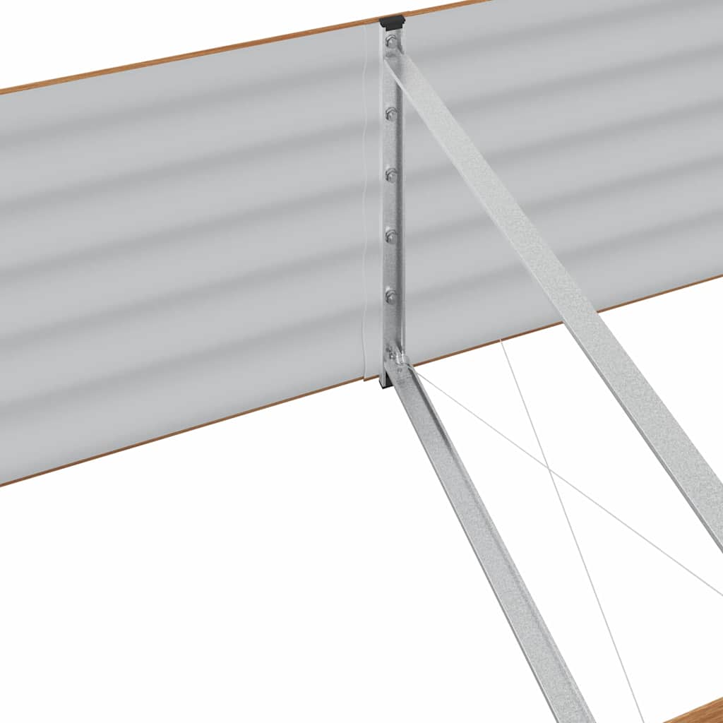 Garten-Hochbeet Braun 400 x 80 x 44 cm Stahl