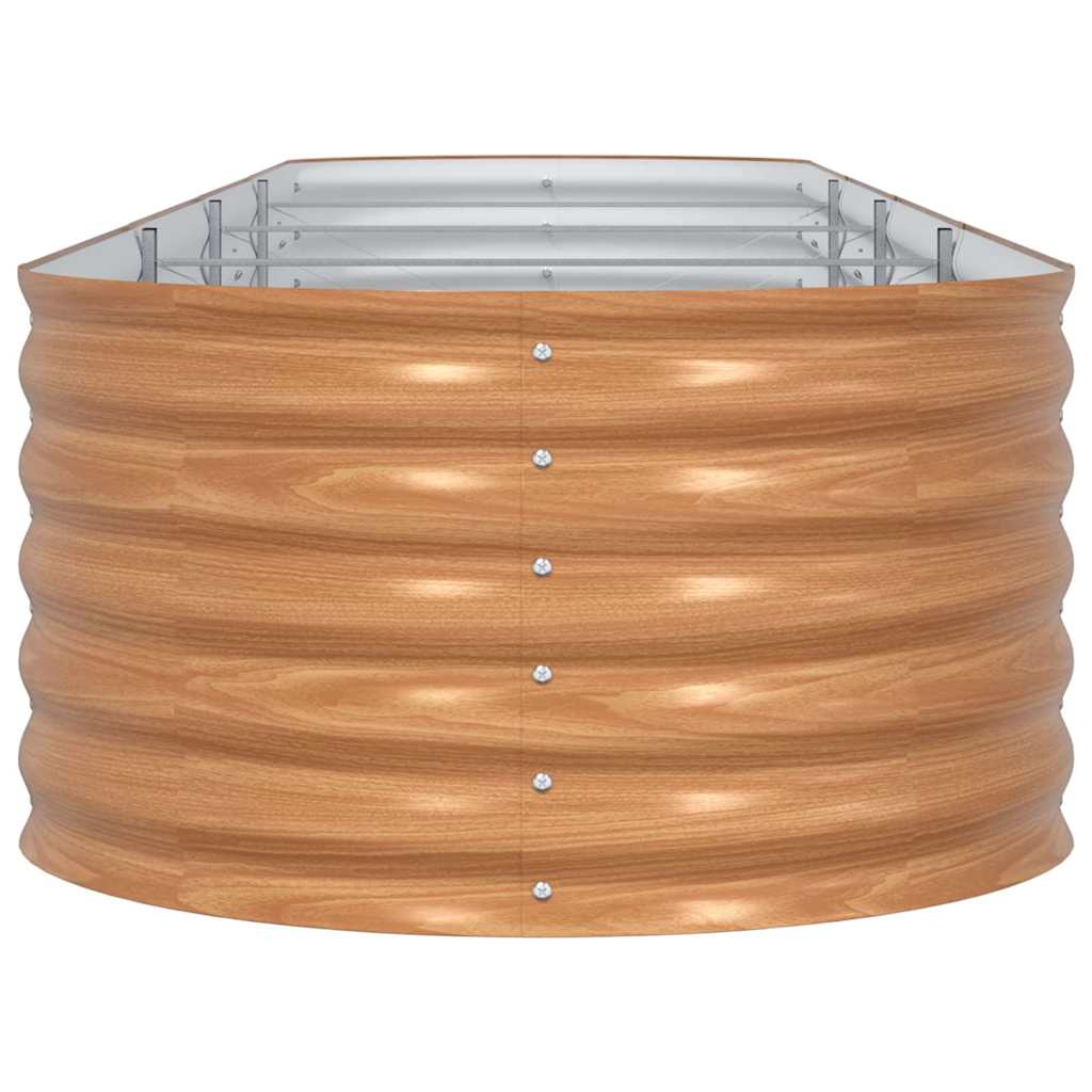 Garten-Hochbeet Braun 400 x 80 x 44 cm Stahl