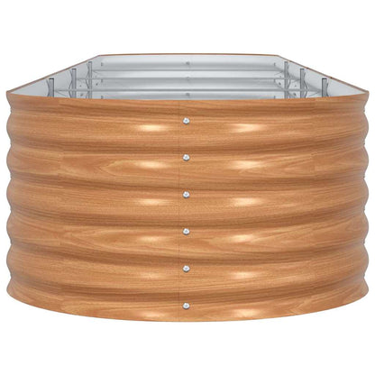 Garten-Hochbeet Braun 400 x 80 x 44 cm Stahl