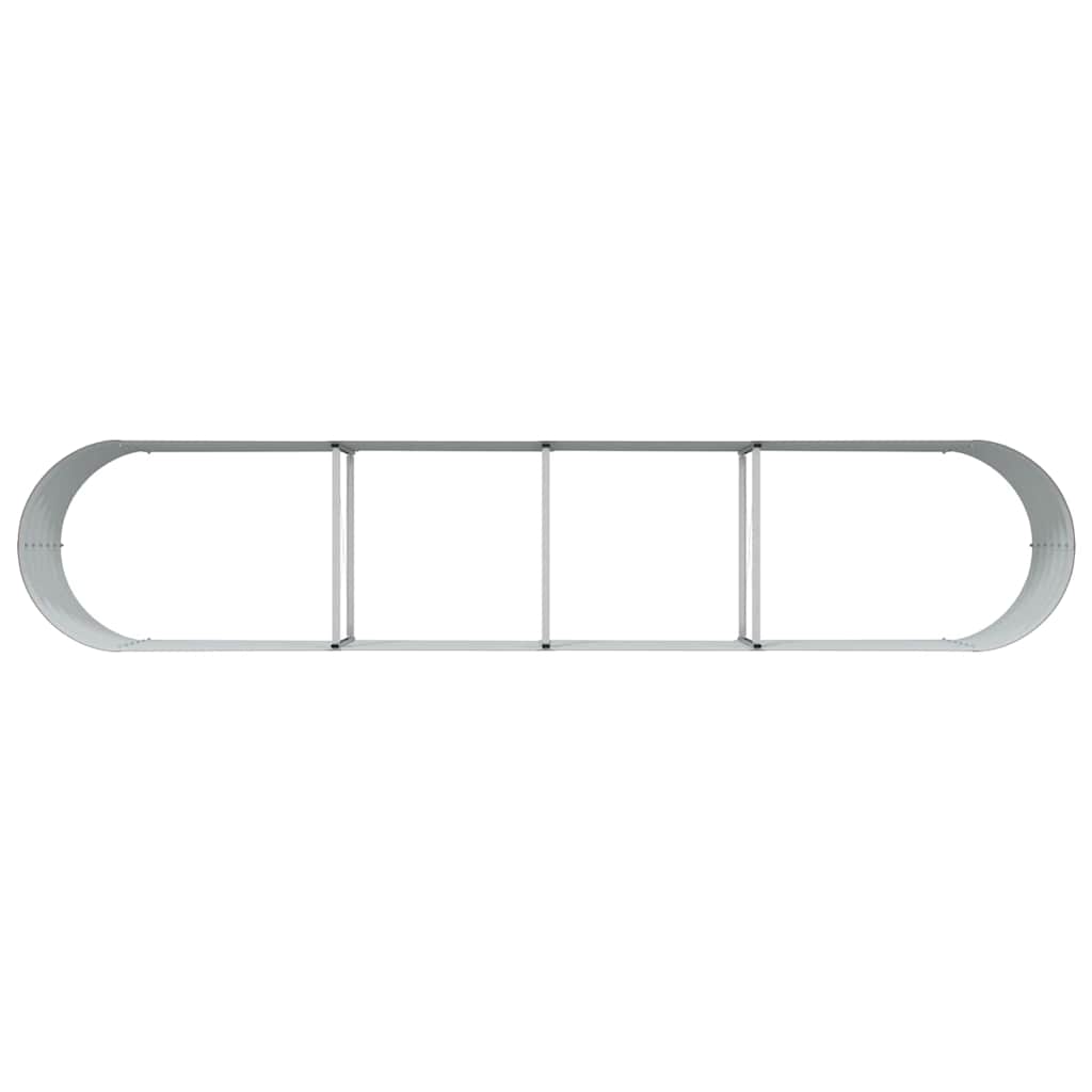 Garten-Hochbeet Braun 400 x 80 x 44 cm Stahl