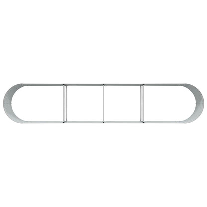 Garten-Hochbeet Braun 400 x 80 x 44 cm Stahl