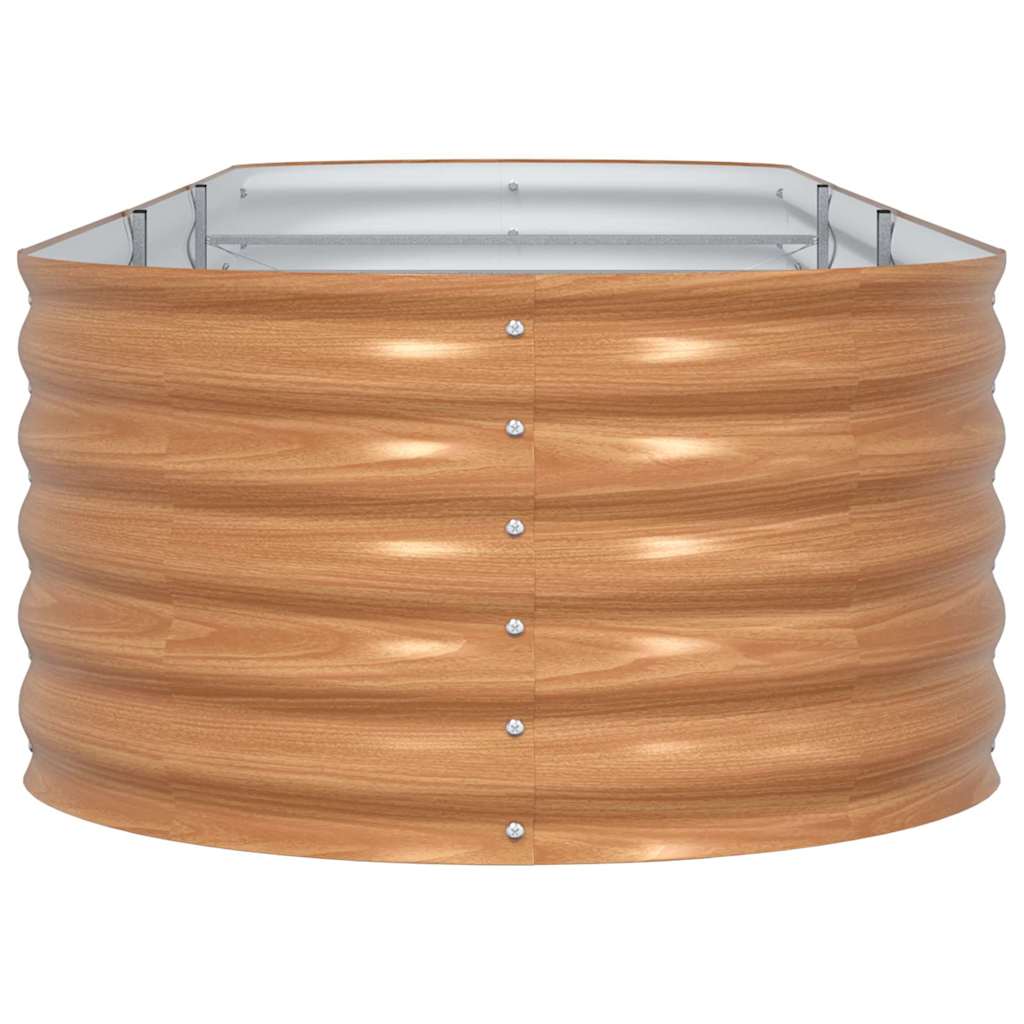 Garten-Hochbeet Braun 320 x 80 x 44 cm Stahl