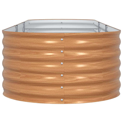 Garten-Hochbeet Braun 320 x 80 x 44 cm Stahl