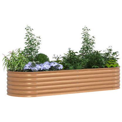 Garten-Hochbeet Braun 240 x 80 x 44 cm Stahl