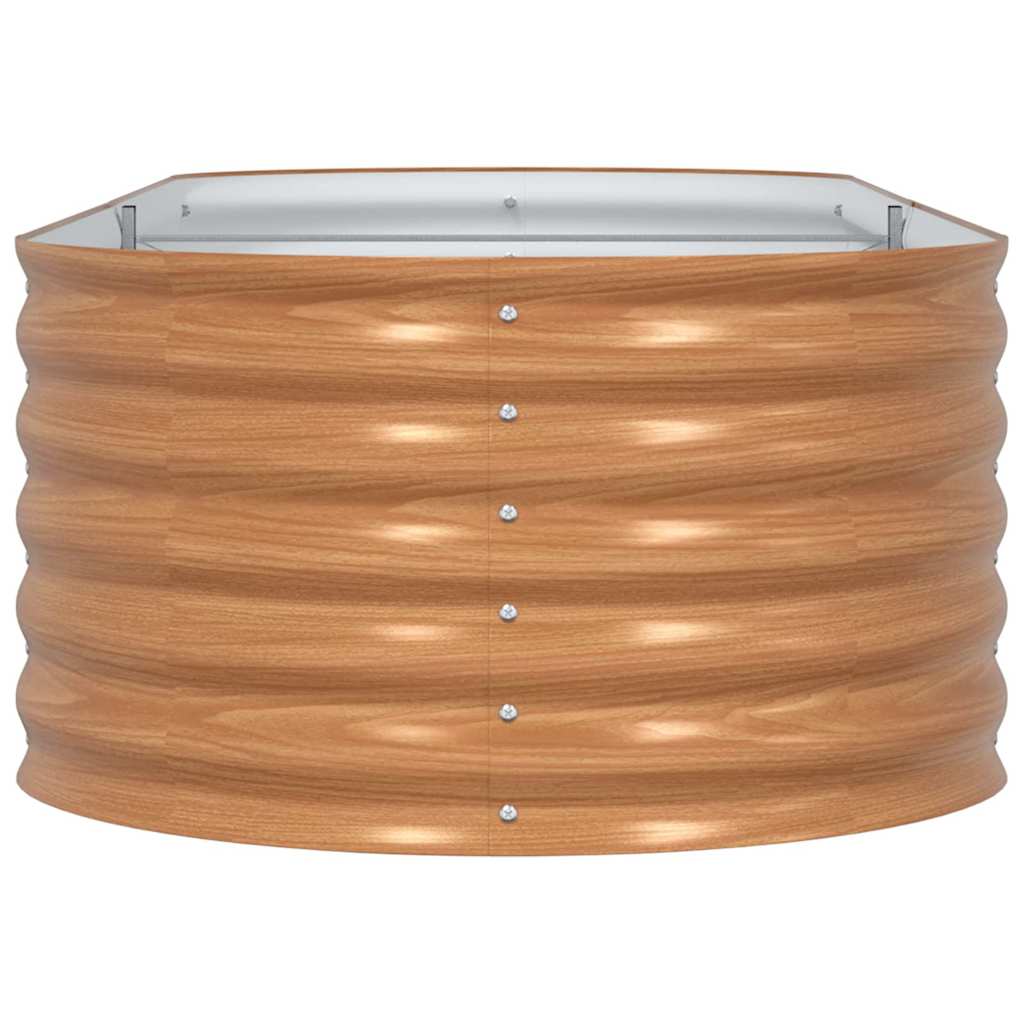 Garten-Hochbeet Braun 240 x 80 x 44 cm Stahl