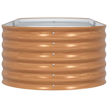 Garten-Hochbeet Braun 240 x 80 x 44 cm Stahl