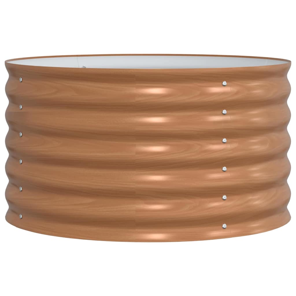 Garten-Hochbeet Braun 80 x 80 x 44 cm Stahl