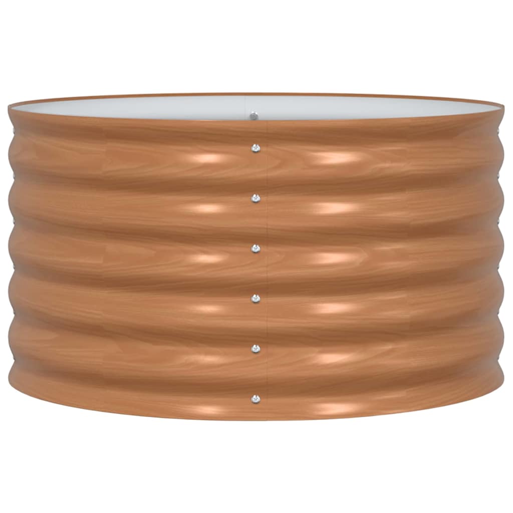 Garten-Hochbeet Braun 80 x 80 x 44 cm Stahl