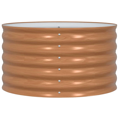 Garten-Hochbeet Braun 80 x 80 x 44 cm Stahl