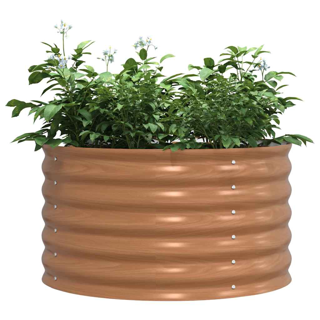 Garten-Hochbeet Braun 80 x 80 x 44 cm Stahl