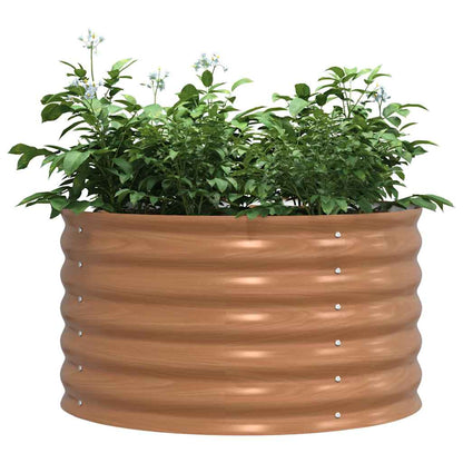 Garten-Hochbeet Braun 80 x 80 x 44 cm Stahl