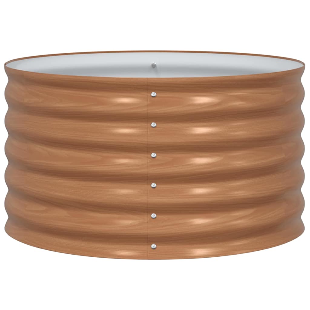 Garten-Hochbeet Braun 80 x 80 x 44 cm Stahl