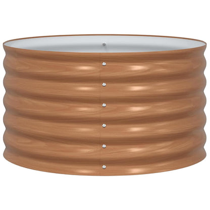 Garten-Hochbeet Braun 80 x 80 x 44 cm Stahl