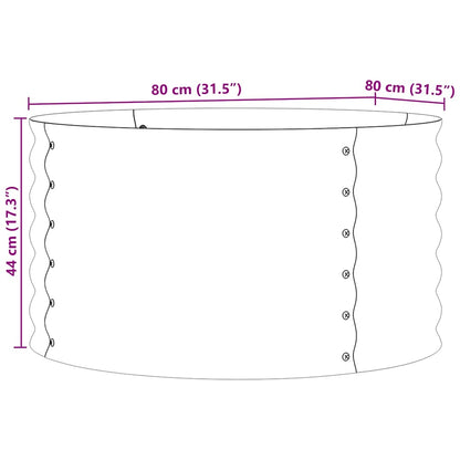Garten-Hochbeet Braun 80 x 80 x 44 cm Stahl