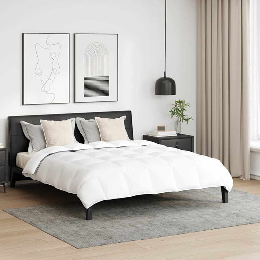 Winterbettdecke mit Kissen 3 pcs Weiß Down Feather