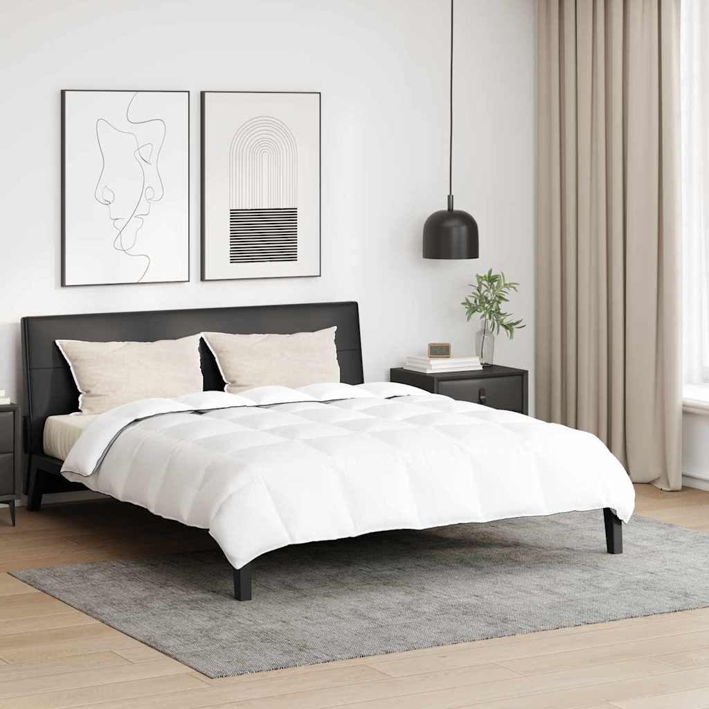 Winterbettdecke mit Kissen 3 pcs Weiß Down Feather