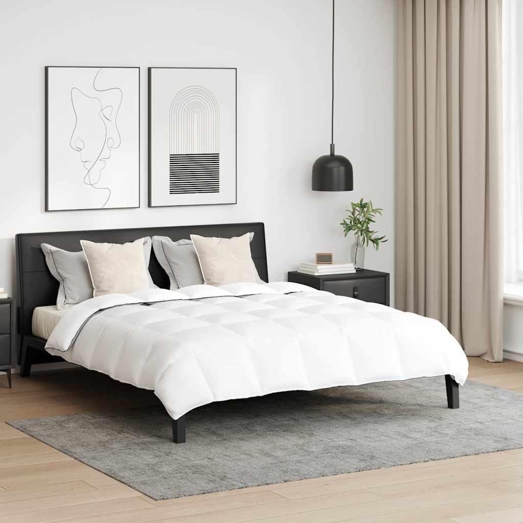 Winterbettdecke mit Kissen 3 pcs Weiß Down Feather