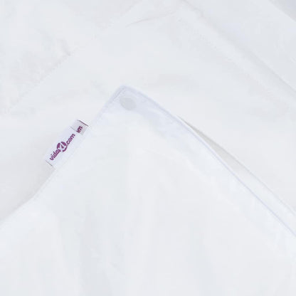 Bettdecken Set mit Kissen 3 pcs Weiß Mikrofaser und Baumwolle