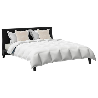 Bettdecken Set mit Kissen 3 pcs Weiß Mikrofaser und Baumwolle