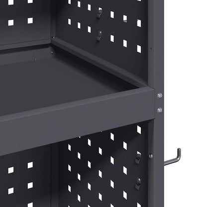 Werkzeugwagen Anthrazit 65 x 35 x 111 cm Kaltgewalzter Stahl