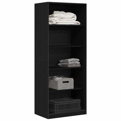 Kleiderschrank mit Regal Schwarz Eichen-Optik 80 x 50 x 200 cm