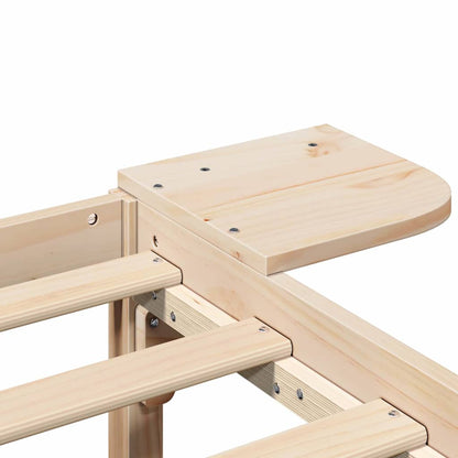 Bettrahmen Natur 200 x 200 cm Massives Kiefernholz