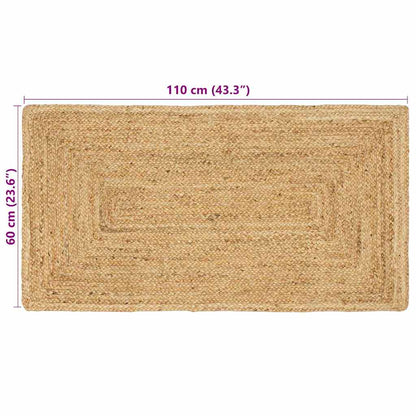 Teppich Beige 60 x 110 cm Jute