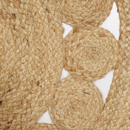 Teppich Beige 122 x 183 cm Jute