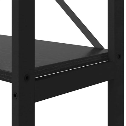 Bücherregal Schwarz Eichen-Optik 40 x 30 x 188 cm Holzwerkstoff