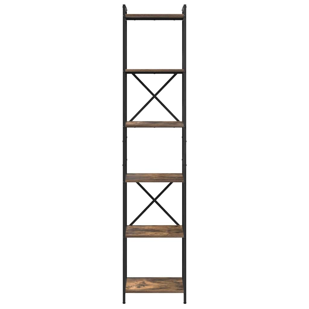 Bücherregal Räuchereiche 40 x 30 x 188 cm Holzwerkstoff