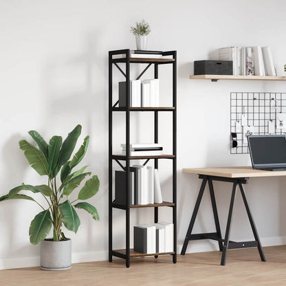 Bücherregal Räuchereiche 40 x 30 x 153 cm Holzwerkstoff