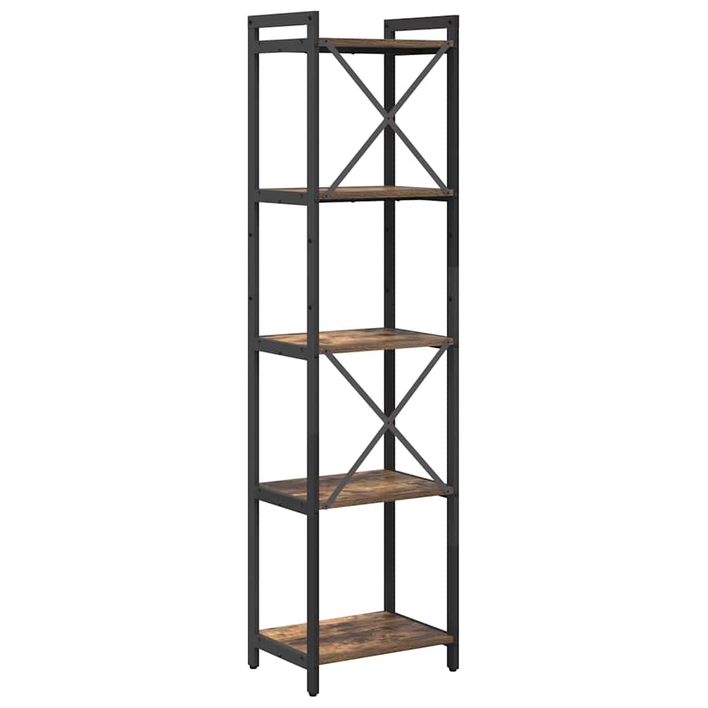 Bücherregal Räuchereiche 40 x 30 x 153 cm Holzwerkstoff