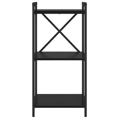 Bücherregal Schwarz Eichen-Optik 40 x 30 x 83 cm Holzwerkstoff