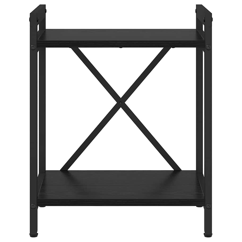 Bücherregal Schwarz Eichen-Optik 40 x 30 x 48,5 cm