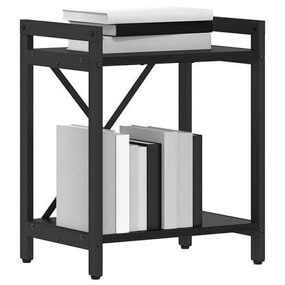 Bücherregal Schwarz Eichen-Optik 40 x 30 x 48,5 cm