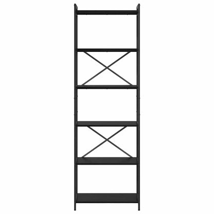 Bücherregal Schwarz Eichen-Optik 60 x 30 x 188 cm Holzwerkstoff