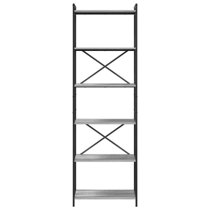 Bücherregal Grau Sonoma 60 x 30 x 188 cm Holzwerkstoff