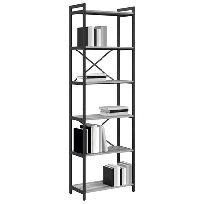 Bücherregal Grau Sonoma 60 x 30 x 188 cm Holzwerkstoff