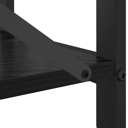 Bücherregal Schwarz Eichen-Optik 60 x 30 x 83 cm Holzwerkstoff