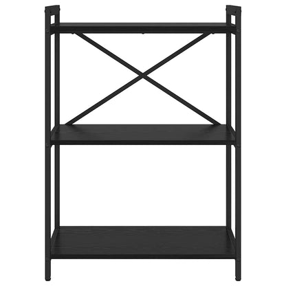 Bücherregal Schwarz Eichen-Optik 60 x 30 x 83 cm Holzwerkstoff