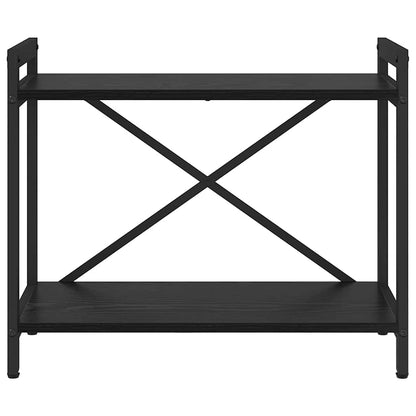 Bücherregal Schwarz Eichen-Optik 60 x 30 x 48,5 cm