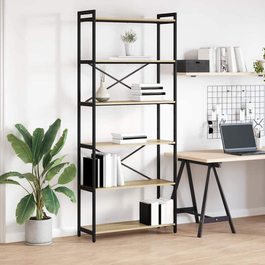 Bücherregal Sonoma-Eiche 80 x 30 x 188 cm Holzwerkstoff