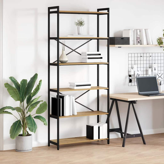 Bücherregal Artisan-Eiche 80 x 30 x 188 cm Holzwerkstoff