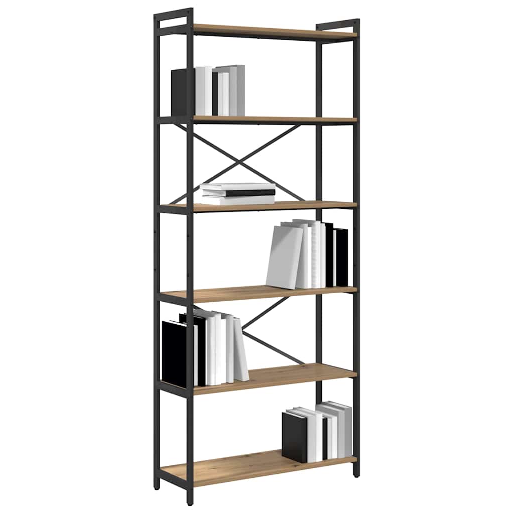 Bücherregal Artisan-Eiche 80 x 30 x 188 cm Holzwerkstoff