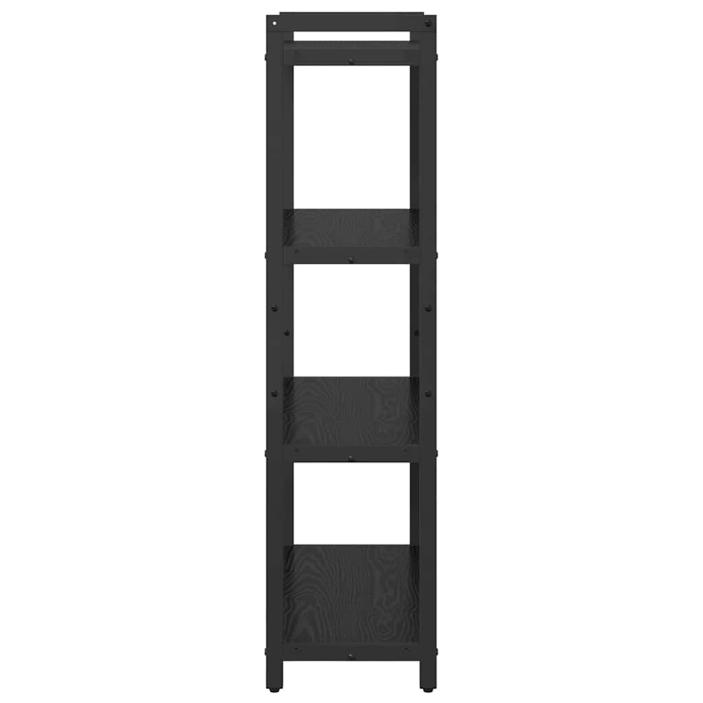 Bücherregal Schwarz Eichen-Optik 80 x 30 x 118 cm Holzwerkstoff