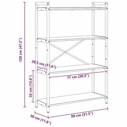 Bücherregal Altholz 80 x 30 x 118 cm Holzwerkstoff
