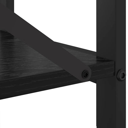 Bücherregal Schwarz Eichen-Optik 80 x 30 x 83 cm Holzwerkstoff